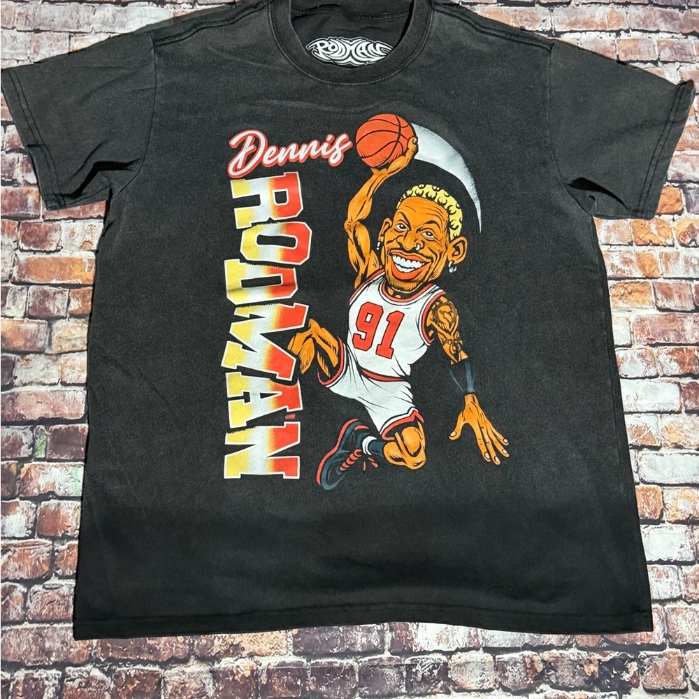 Dennis Rodman Graphic Short Sleeve Tee - Black